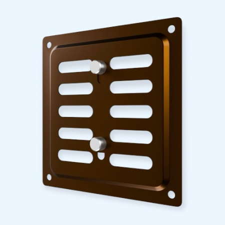 1010MER Metallic brown ERA Решетка вентиляционная MER регулируемая 100x100 окраш.сталь Metallic brown